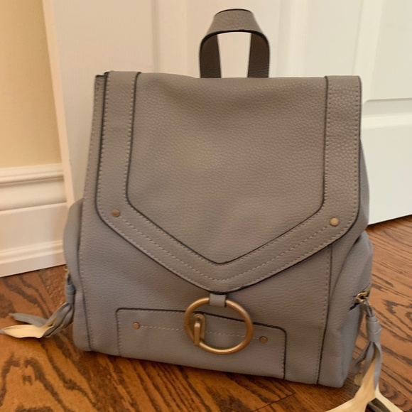ZARA Italy 🇮🇹 Backpack Gray Fax leather - Picture 3 of 8